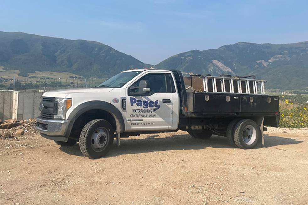 truck of Paget waterproofing